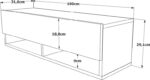 Έπιπλο τηλεόρασης επιτοίχιο Roscoe pakoworld oak 100x31,5x29,5εκ - Image 5