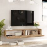 Έπιπλο τηλεόρασης επιτοίχιο Dello pakoworld sonoma 180x31.6x29.6εκ - Image 2