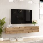Έπιπλο τηλεόρασης επιτοίχιο Dello pakoworld sonoma 180x31.6x29.6εκ - Image 3