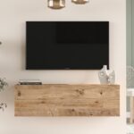 Έπιπλο τηλεόρασης επιτοίχιο Serit pakoworld sonoma 100x31.6x29.6εκ - Image 4