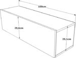 Έπιπλο τηλεόρασης επιτοίχιο Serit pakoworld sonoma 100x31.6x29.6εκ - Image 6
