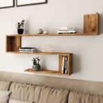 Ραφιέρα τοίχου Belinda pakoworld oak 120x14.5x71.4εκ - Image 2