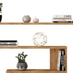 Ραφιέρα τοίχου Belinda pakoworld oak 120x14.5x71.4εκ