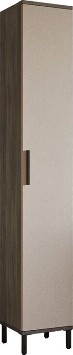 Ντουλάπι-στήλη Aurelius pakoworld ανθρακί-μόκα 29.5x29.5x183.6εκ