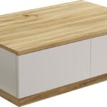 Τραπέζι σαλονιού Thunder pakoworld sonoma-λευκό 90x60x31.5εκ
