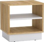 Κομοδίνο Mason pakoworld sonoma-λευκό 40x32x40εκ