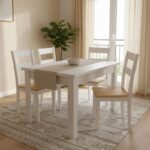 Τραπέζι Quiin pakoworld επεκτεινόμενο λευκό 120-164x70x73.5εκ - Image 2