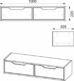 Κονσόλα επιτοίχια Alberto pakoworld σε λευκή απόχρωση 100x32.5x22εκ - Image 4