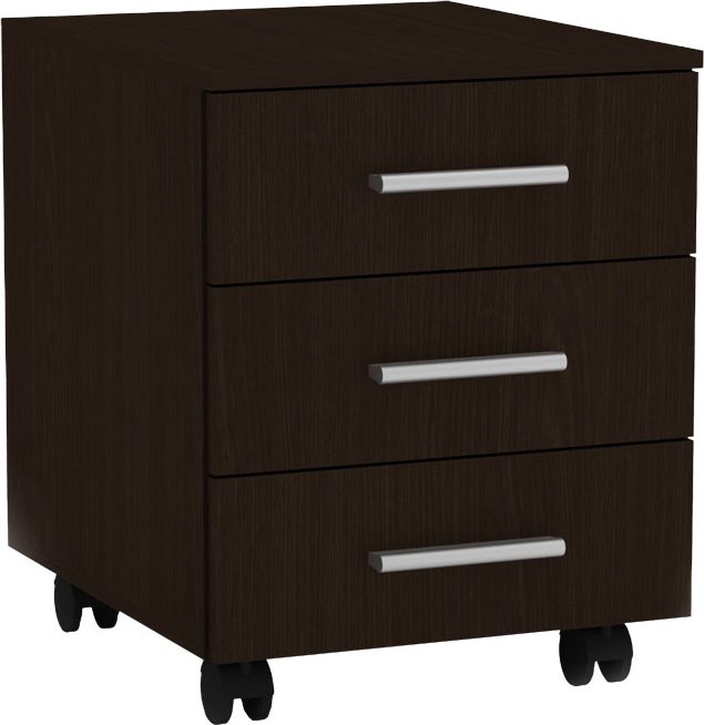 184-000043 Συρταριέρα τροχήλατη Luke pakoworld wenge 40x48.5x53.5εκ - Image 1
