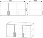 Πατάρι ντουλάπας Warner pakoworld τρίφυλλο καρυδί 90x46.5x45εκ - Image 2