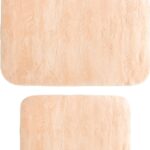 Πατάκι μπάνιου PWC-0055 pakoworld σετ 2τμχ microfiber ροζ 90x60εκ