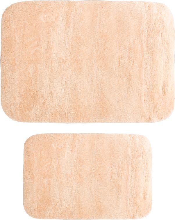 188-000030 Πατάκι μπάνιου PWC-0055 pakoworld σετ 2τμχ microfiber ροζ 90x60εκ - Image 1
