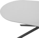 Τραπέζι Lerdion pakoworld γκρι mdf-μαύρο μέταλλο 180x90x75εκ - Image 5