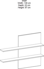 Σύνθετο σαλονιού Salome pakoworld LED wenge 200x41x190εκ - Image 6