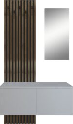 Έπιπλο εισόδου Arika pakoworld λευκό-sonoma 100x37x199.5εκ - Image 2