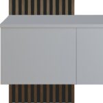 Έπιπλο εισόδου Arika pakoworld λευκό-sonoma 100x37x199.5εκ - Image 4