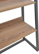 Βιβλιοθήκη Ryder pakoworld καρυδί-μαύρο 75x36x185εκ - Image 5