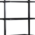 Ραφιέρα τοίχου Harris pakoworld σε μαύρη απόχρωση 60x22x200εκ