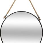 Καθρέπτης PWD-0074 pakoworld μέταλλο μαύρο 38x3x38εκ