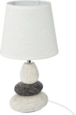 Επιτραπέζιο φωτιστικό Rockgem pakoworld Ε27 ivory-ανθρακί Φ18x33εκ