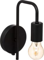 Φωτιστικό τοίχου-απλίκα Zhola pakoworld E27 40W μαύρο 17x12x25εκ