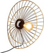 Φωτιστικό τοίχου-απλίκα Alara pakoworld E27 40W χρυσό-μαύρο Φ45x11εκ - Image 2