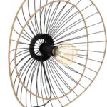 Φωτιστικό τοίχου-απλίκα Alara pakoworld E27 40W χρυσό-μαύρο Φ45x11εκ