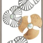 Διακοσμητικό τοίχου Blomma pakoworld αντικέ χρυσό μέταλλο 31x3.5x90εκ