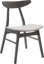 Tραπεζαρία Benson - Orlean pakoworld σετ 5τμχ rustic grey - ύφασμα γκρι 80x80x75εκ - Image 5