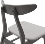 Tραπεζαρία Benson - Orlean pakoworld σετ 5τμχ rustic grey - ύφασμα γκρι 80x80x75εκ - Image 6