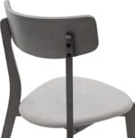 Tραπεζαρία Benson - Toto pakoworld σετ 7τμχ rustic grey - ύφασμα γκρι 150x90x75εκ - Image 5
