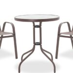 Τραπεζαρία Watson-Calan σετ 3τεμ pakoworld μέταλλο-textilene καφέ Φ60x70εκ