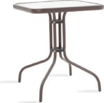 Τραπεζαρία Watson-Calan σετ 3τεμ pakoworld μέταλλο-textilene καφέ 60x60x70εκ - Image 2