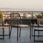 Πολυθρόνα Kherson pakoworld αλουμίνιο σχοινί ανθρακί-μαξιλάρι γκρι - Image 2