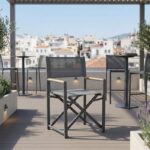 Πολυθρόνα σκηνοθέτη Mabu pakoworld ανθρακί αλουμίνιο 56x48x86εκ - Image 2