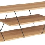 Έπιπλο τηλεόρασης Tars pakoworld sonoma-μαύρο 120x30x33εκ