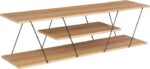Έπιπλο τηλεόρασης Tars pakoworld sonoma-μαύρο 120x30x33εκ