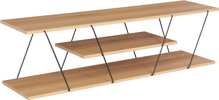 225-000029 Έπιπλο τηλεόρασης Tars pakoworld sonoma-μαύρο 120x30x33εκ - Image 1