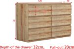 Συρταριέρα Cindy pakoworld 6 συρταριών γκρι μαρμάρου 120x40x75εκ - Image 5