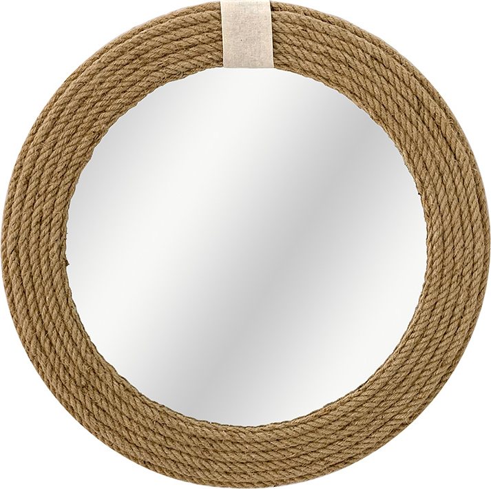 233-000015 Καθρέπτης Rope pakoworld φυσικό 60x2x60εκ - Image 1
