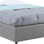 Κρεβάτι Circe pakoworld PU γκρι με αποθηκευτικό χώρο 150x200εκ