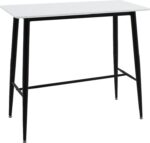 Tραπέζι μπαρ Harriet pakoworld MDF λευκό-μαύρο 120x60x105εκ