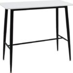 Tραπέζι μπαρ Harriet pakoworld MDF λευκό-μαύρο 120x60x105εκ