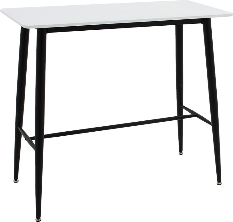 235-000010 Tραπέζι μπαρ Harriet pakoworld MDF λευκό-μαύρο 120x60x105εκ - Image 1