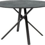 Tραπέζι Cerco pakoworld MDF μαύρο Φ120x75εκ