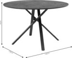 Tραπέζι Cerco pakoworld MDF μαύρο Φ120x75εκ - Image 5