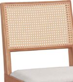 Καρέκλα Winslow pakoworld ξύλο rubberwood ανοικτό καρυδί-pvc rattan φυσικό-ύφασμα γκρι - Image 4