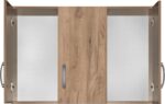 Πατάρι ντουλάπας Zelia pakoworld τρίφυλλο oak 90x42x60εκ - Image 2