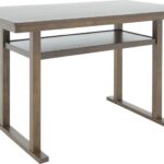 Τραπέζι μπαρ Tenor pakoworld φυσικό ξύλο rubberwood-ΜDF καρυδί 150x90x91.5εκ