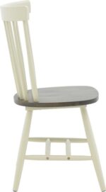 Καρέκλα Larus pakoworld φυσικό ξύλo rubberwood ανθρακί-λευκό 50x49x90εκ. - Image 2
